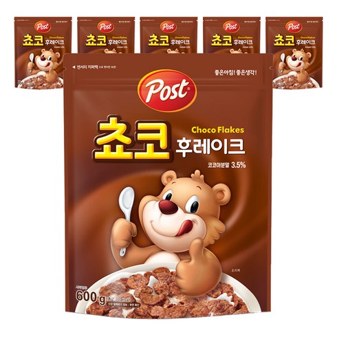 동서 포스트 쵸코후레이크 시리얼, 600g, 6개