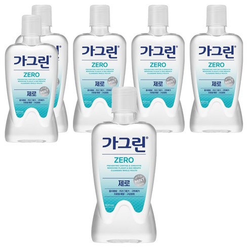 가그린 제로 구강청결제, 820ml, 6개