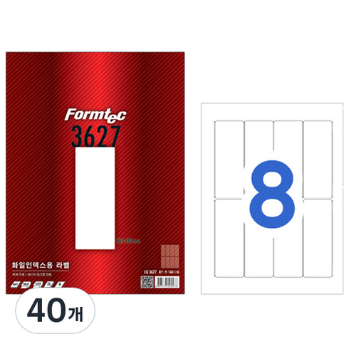 한국폼텍 폼텍 LQ-3627 레이저/잉크젯 라벨, A4, 40개
