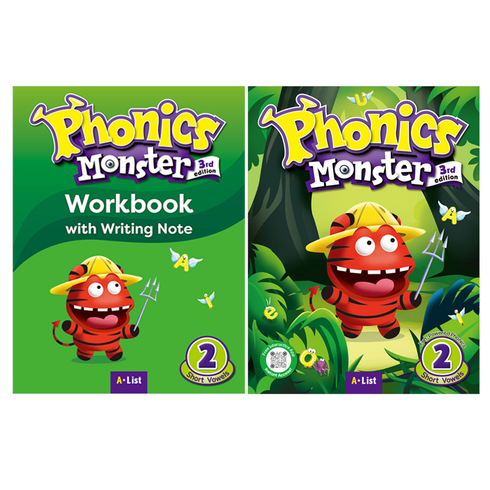 Phonics Monster 3rd Edition : Workbook with Writing Note 2 + Student Book 2 세트, A*List