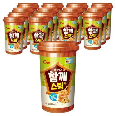 청우식품 참깨스틱 진, 85g, 15개