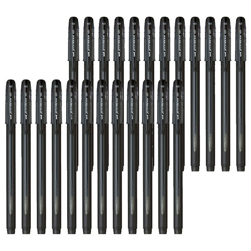 제트스트림 캡식 유성볼펜 1.0mm SX-101-10, 블랙, 24개