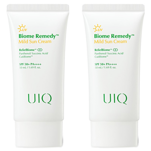 유이크 바이옴 레미디 마일드 선크림 SPF50+ PA++++, 50ml, 2개
