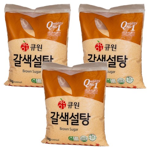 큐원 갈색설탕, 1kg, 3개
