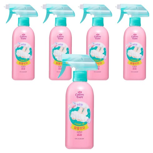 온더바디 코튼풋 발을 씻자 풋샴푸 비누향, 1개입, 5개, 385ml