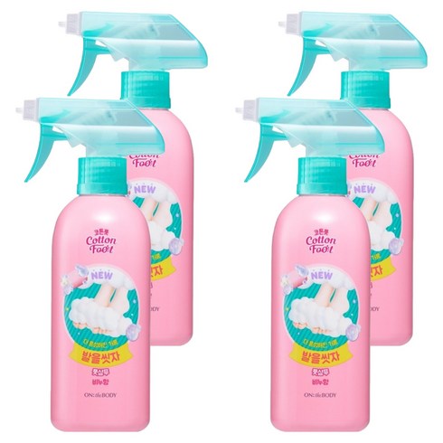온더바디 코튼풋 발을 씻자 풋샴푸 비누향, 1개입, 4개, 385ml