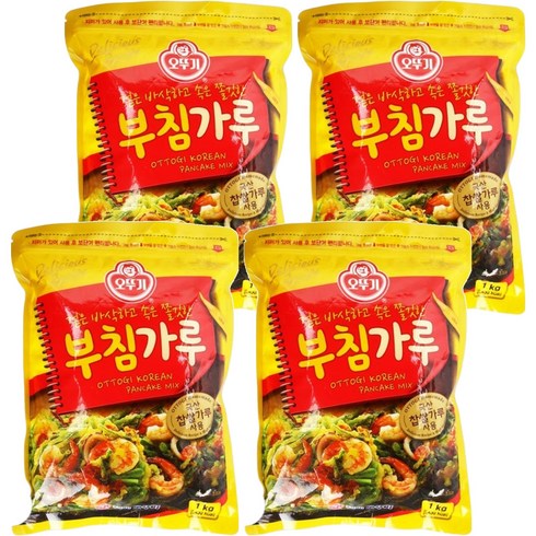 오뚜기 부침가루, 1kg, 4개