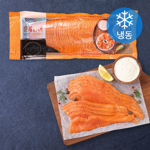 곰곰 훈제 연어 슬라이스 (냉동), 1kg, 1개