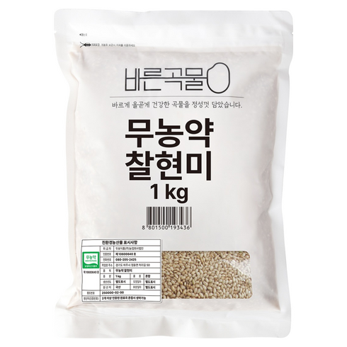 두보식품 바른곡물 국산 무농약 찰현미, 1kg, 1개