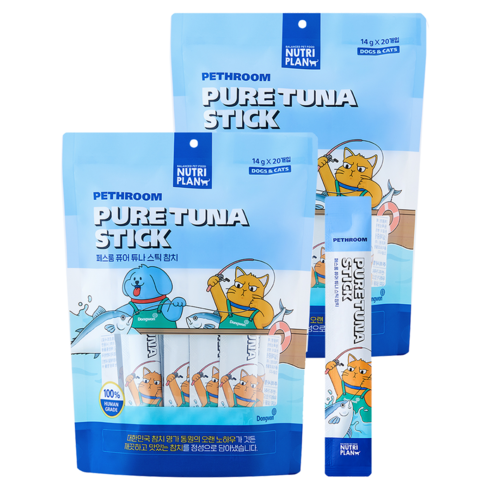 페스룸 퓨어 튜나 스틱 20p, 참치, 280g, 2개
