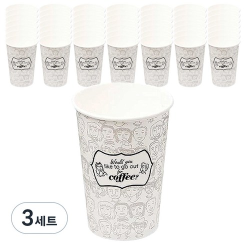 더빈썸 피플 종이컵 380ml, 100개입, 3세트