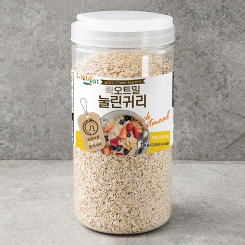 라이트잇 바로먹는 퀵오트밀 눌린귀리, 1kg, 1통