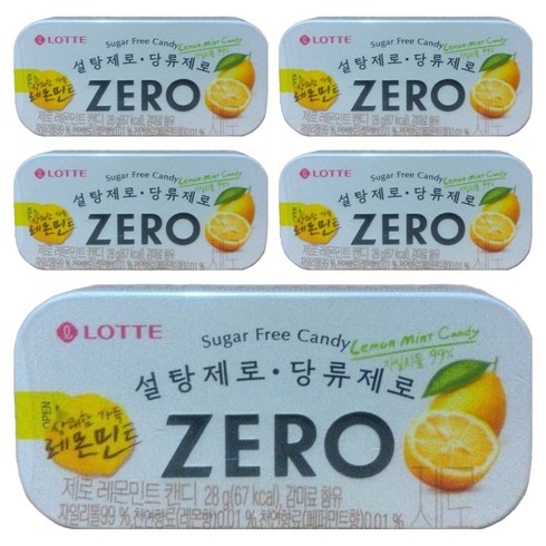 롯데제로 레몬민트 캔디, 5개, 28g