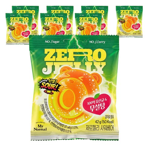 마이노멀 제로젤리 사워베어, 42g, 8개