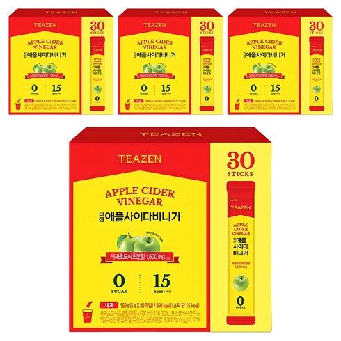 티젠 애플사이다 비니거, 150g, 4개