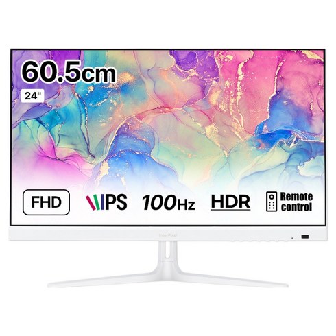 인터픽셀 FHD 100Hz IPS 평면 게이밍 모니터 화이트, 60.5cm, IP2422(일반)