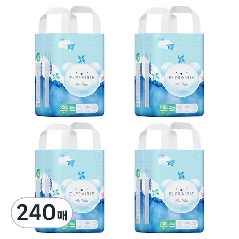 엘프레리 에어씬 팬티형 기저귀, 240매, 점보형(2XL)
