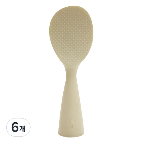 베링 실리콘 셀프스탠딩 주걱, 아이보리, 6개
