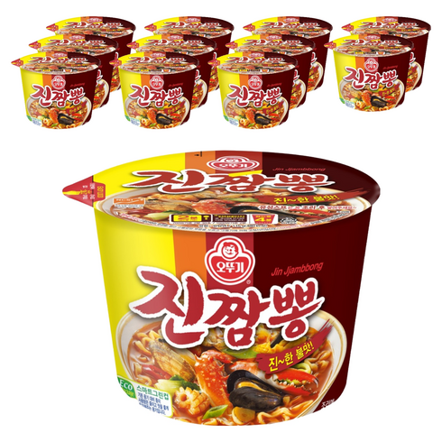 오뚜기 진짬뽕 컵라면 115g, 12개