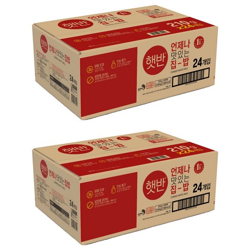 햇반 백미밥, 210g, 48개