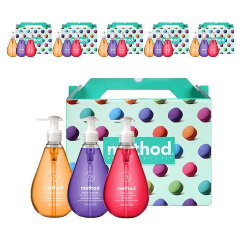 메소드 고보습 핸드워시 3종 세트 만다린 망고+후레쉬 커런트+프렌치 라벤더 향, 354ml, 6개