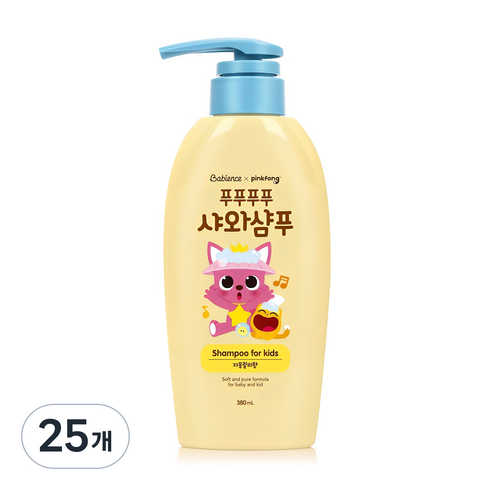 베비언스 핑크퐁 푸푸푸푸 샤와샴푸 자몽릴리향, 380ml, 25개