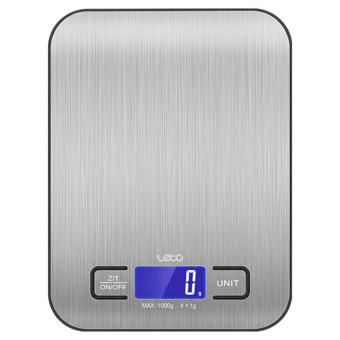 레토 가정용 주방 정밀 계량 전자저울, 1kg, 실버, LKS-S03