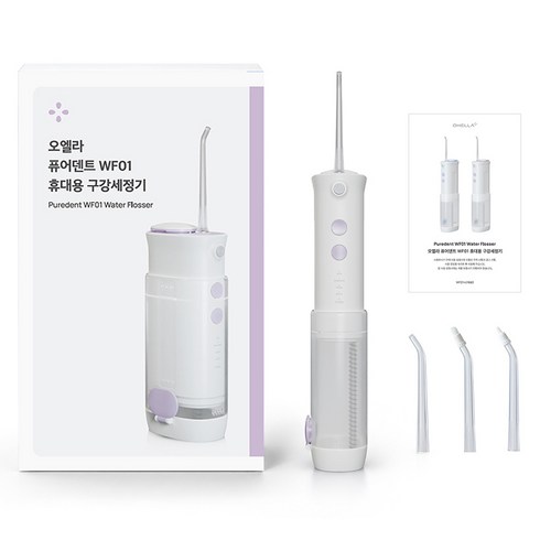 오엘라 퓨어덴트 휴대용 구강세정기, 라벤더 그레이, WFO1-LY660