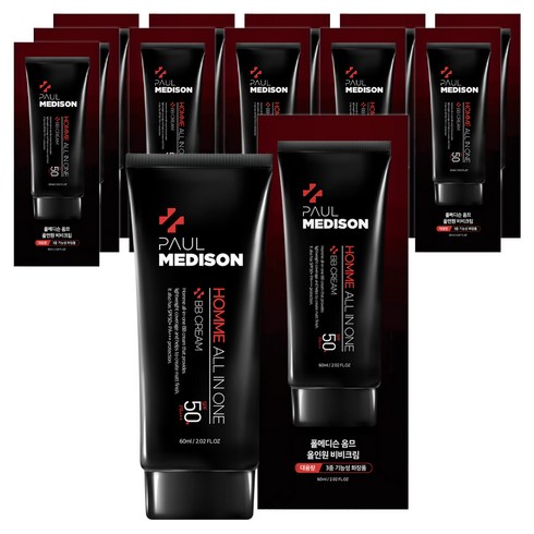 폴메디슨 옴므 올인원 비비크림 SPF 50+ PA+++ 60ml, 12개