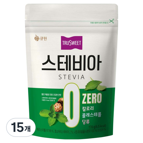 트루스위트 스테비아, 170g, 15개