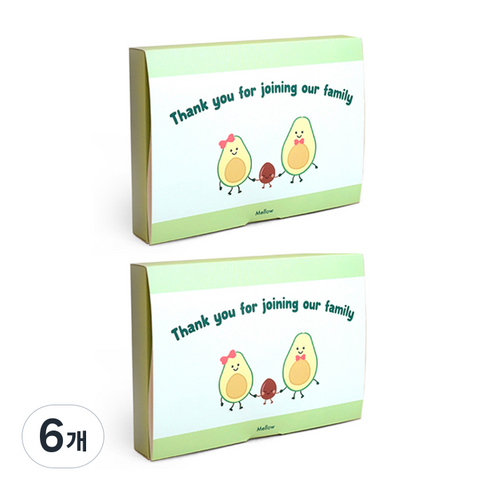 멜로우 아보카도 임신테스트기 보관함, Thankyouforjoiningourfamily, 6개
