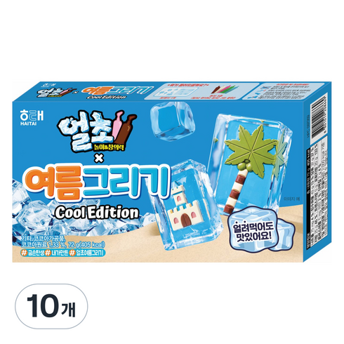 해태제과 얼초 여름그리기 72g, 10개, 단품
