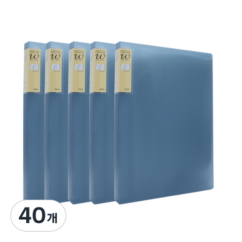 드림산업 W 클리어화일 60매, 파랑, 40개