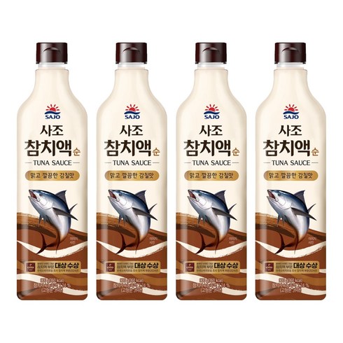 사조 참치액 순, 900g, 4개