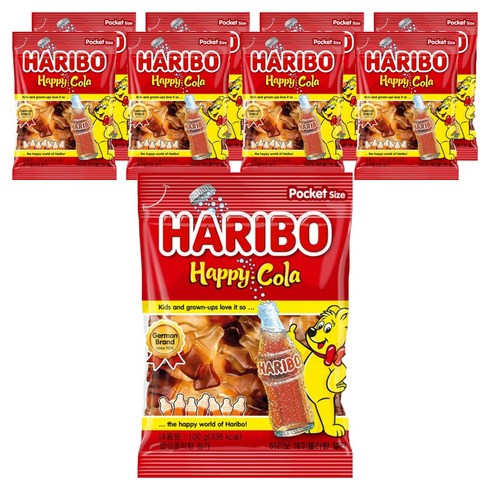 하리보 해피콜라 젤리, 100g, 9개