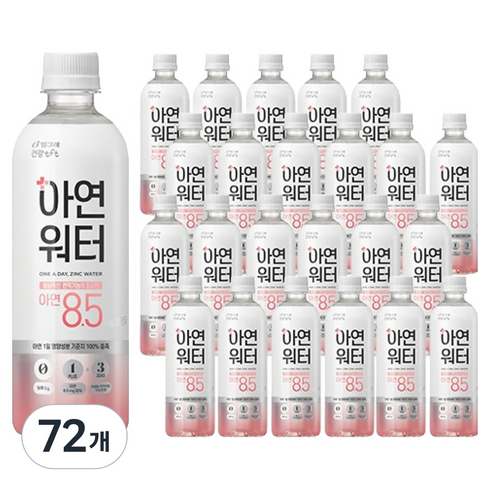 티에프티 아연 워터, 500ml, 72개