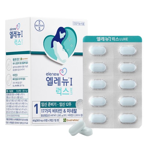 엘레뉴 I 럭스 임산부 비타민, 60정, 1개