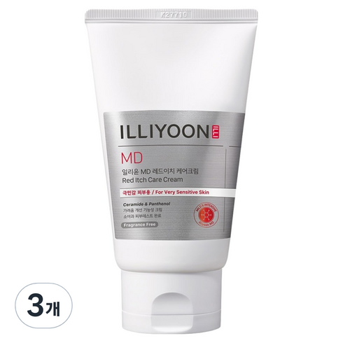일리윤 MD 레드이치 케어크림 무향, 128ml, 3개