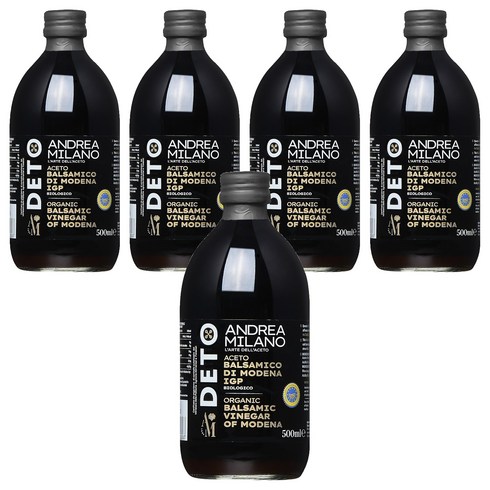 안드레아밀라노 유기농 발사믹 식초, 5개, 500ml