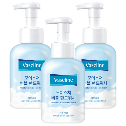 애경바세린 모이스처 버블 핸드워시, 500ml, 3개