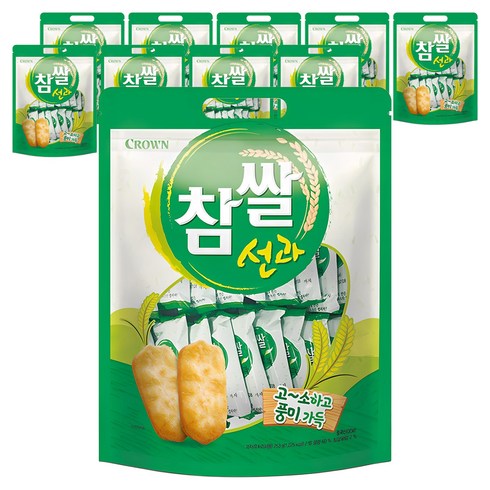 크라운 참쌀선과 대, 253g, 10개