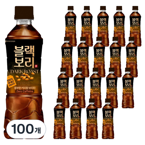 하이트진로 다크로스트 블랙보리차, 100개, 500ml