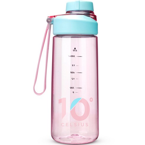 10도씨 트라이탄 스트랩 워터보틀, 핑크스트랩, 670ml, 1개