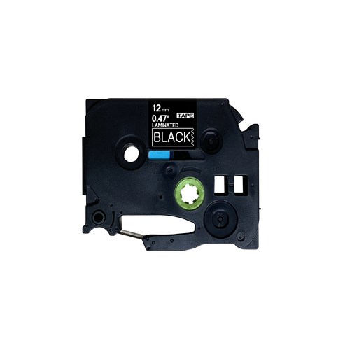 오피스토어 브라더 호환 라벨테이프 TZ-335, 검정바탕 + 흰색글자, 12mm