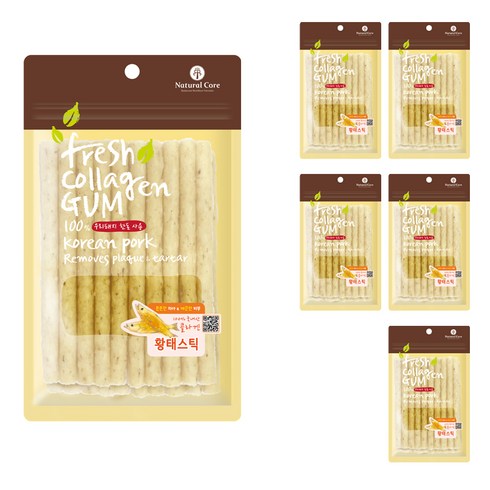 네츄럴코어 프레쉬 콜라겐 스틱 강아지 간식, 황태, 100g, 6개