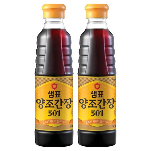 샘표 양조간장 501, 500ml, 2개