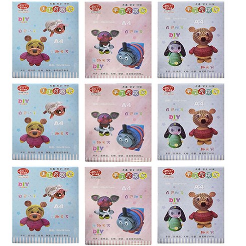 블루마토 A4골판지2 016 3종 x 3세트, 분홍, 노랑, 초록, 1세트