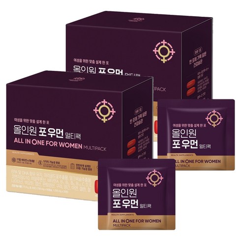 대상웰라이프 올인원 포우먼 멀티팩 멀티비타민, 28회분, 2세트