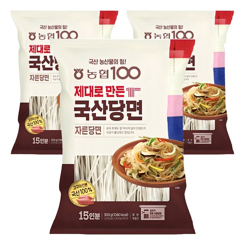 농협100 제대로 만든 자른당면, 300g, 3개