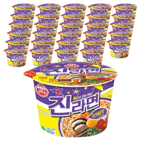 오뚜기 진라면 약간매운맛 용기 110g, 36개